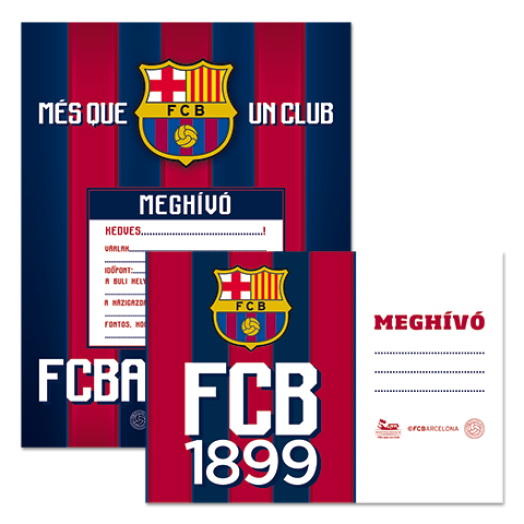 Barcelona partimeghívó borítékkal