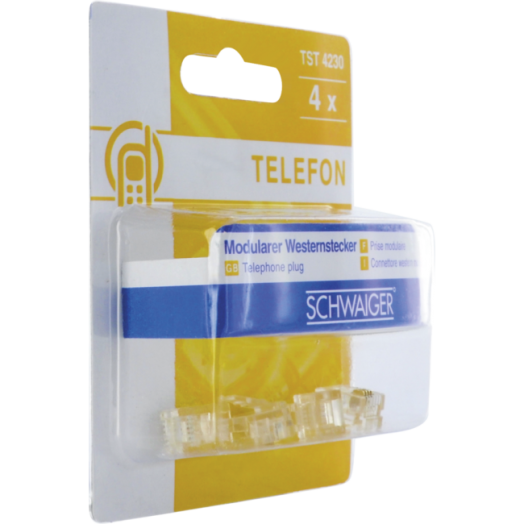 TELEFON  CSATLAKOZÓ DUGÓ  RJ11 6P4C 4DB/CS 265316