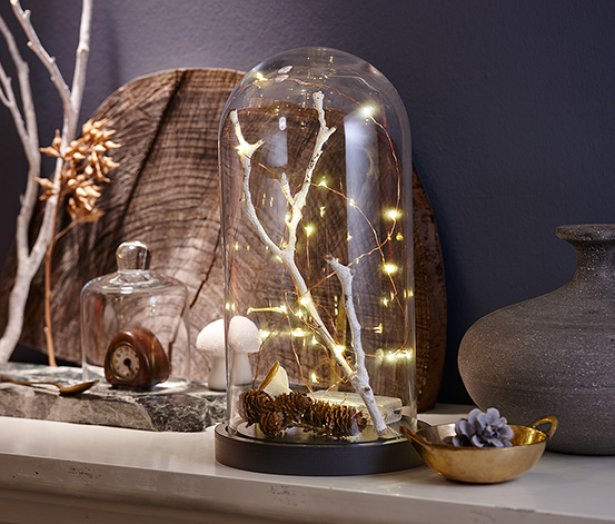 Mikro LED-es égősor, rézszínű