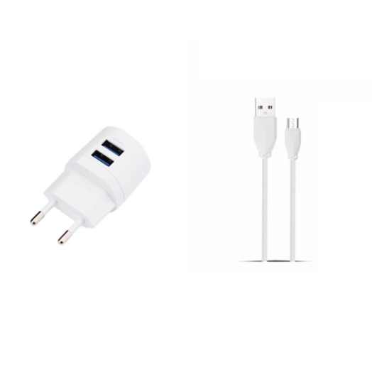 AWEI C900 fehér hálózati töltő micro usb kábellel