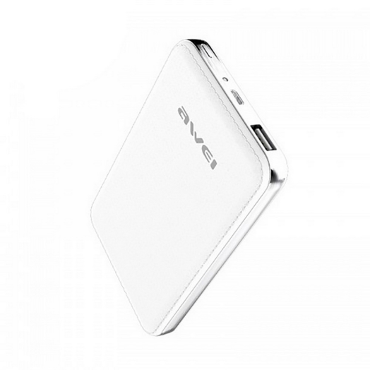 AWEI P84K 10400mAh fehér bőrhatású akkubank