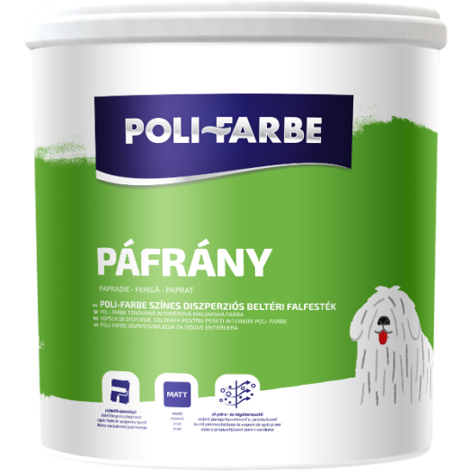 POLI-FARBE BELTÉRI FALFESTÉK 2,5L PÁFRÁNY