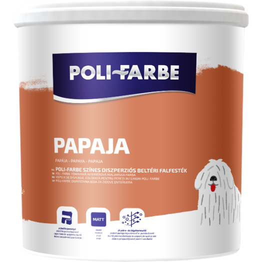 POLI-FARBE BELTÉRI FALFESTÉK 2,5L PAPAYA