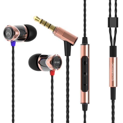 SoundMAGIC E10C fekete-arany headset hangerőszabályzóval