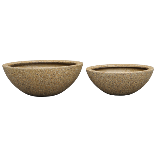 KÜLTÉRI KASPÓ 19CM POLYSTONE SÖTÉT BÉZS ÁTM.:48CM