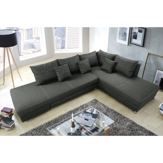 INZELL SAROKGARNITÚRA, BARNA, FF.:135X225CM, 300X86X231CM