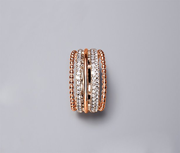 Gyűrű Swarovski® kristályokkal, rozé