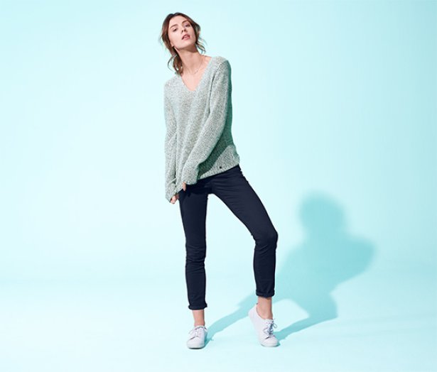 Női slim fit nadrág, kék