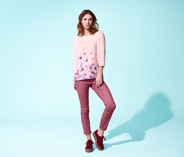 Női slim fit nadrág, rózsaszín