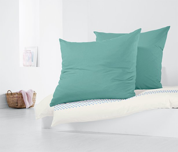 2 jersey párnahuzat szettben, menta, 70x90 cm