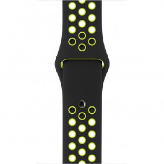 Apple - 38 mm-es, fekete–neonzöld Nike sportszíj