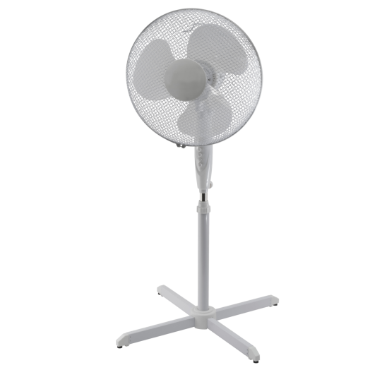 ÁLLÓ VENTILÁTOR 40CM 45W FEHÉR MAGASSÁG:MAX.135CM,3SEBESSÉGFOKOZAT