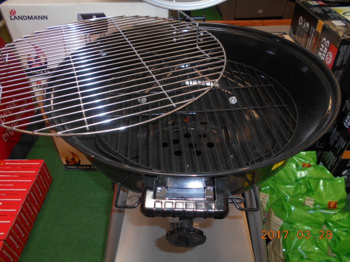 GÖMBGRILL PREMIUM 57CM KRÓM RÁCCSAL, KÉMÉNNYEL Outlet