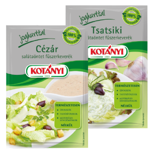 salátaöntet por többféle