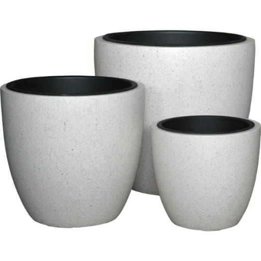 KASPÓ KERÁMIA 28CM POLYSTONE FEHÉR ÁTM.:30CM