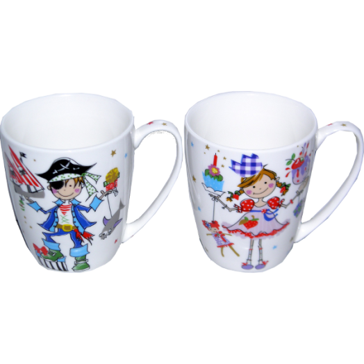 BÖGRE PORCELÁN 34CL FIÚ-LÁNY