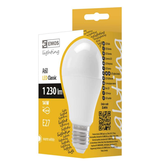 Emos LED IZZÓ VALUE A60 14W E27 meleg fehér 1230lm
