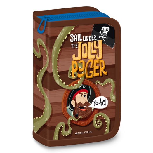 Jolly Roger tolltartó írószerekkel feltöltött