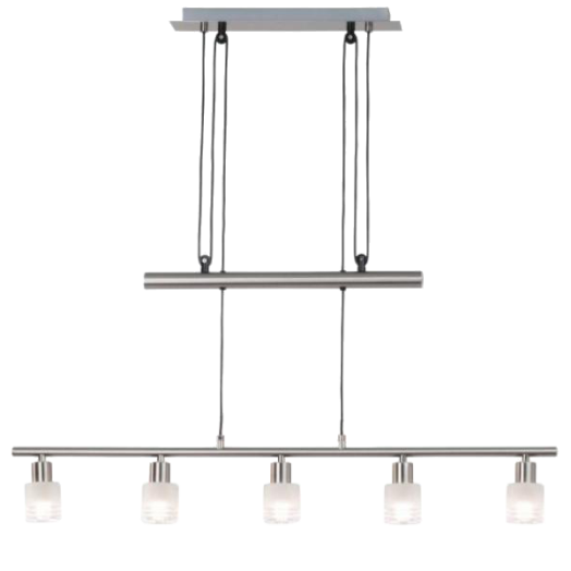 LEA FÜGGESZTÉK 5*E14 5*3W 260LM FÉM/ÜVEG 90*75*160CM