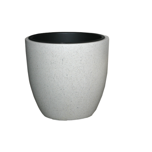 KASPÓ KERÁMIA 37CM POLYSTONE FEHÉR ÁTM.:40CM