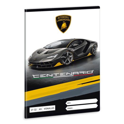 Lamborghini A/5 vonalas füzet 2132