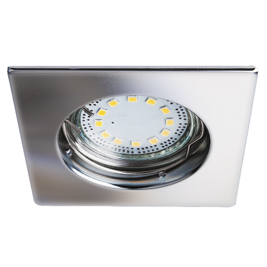 LITE BEÉPÍTHETŐ LED GU10 3X3W FIX, NÉGYZET, KRÓM