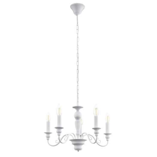 CAPOSILE FEHÉR FÜGGESZTÉK E14 5X40W IP20 D: 54,4CM