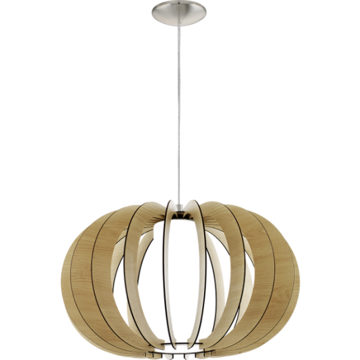 STELLATO1 F]GGESZTÉK E27 1X60W D:50CM ACÉL/FA/ÜVEG JUHAR