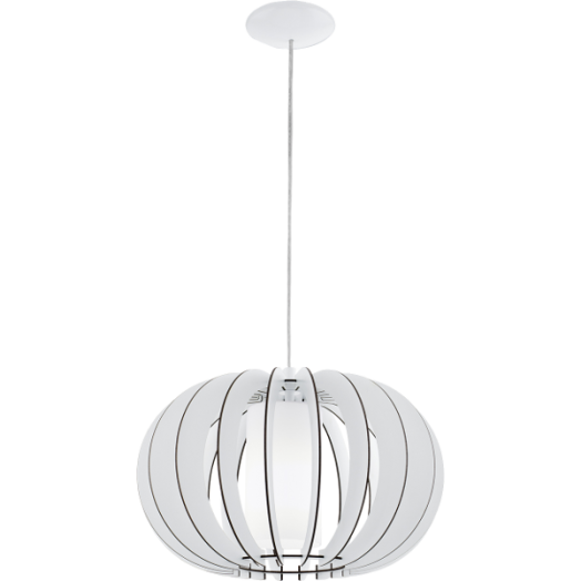 STELLATO2 FÜGGESZTÉK E27 1X60W D:40CM ACÉL/FA/ÜVEG FEHÉR