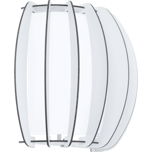STELLATO2 FALI LÁMPA E27 1X60W 28,5X25X14CM ACÉL/FA/ÜVEG FEHÉR