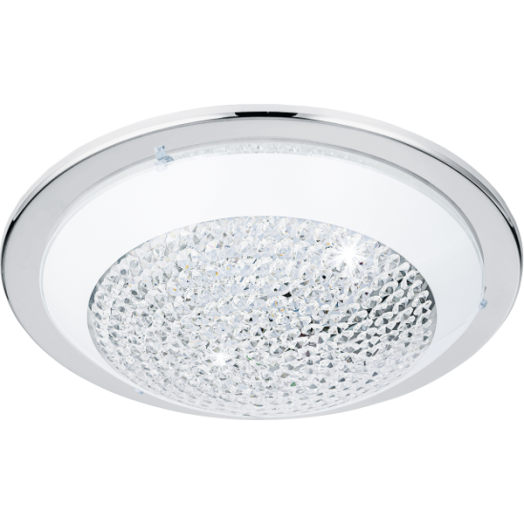 ACOLLA LED MENNY.L 16W 1600LM D:37CM ACÉL/ÜVEG/KRISTÁLY