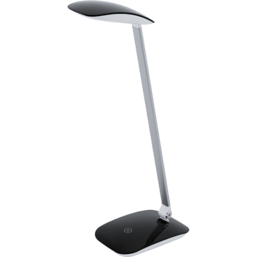 CAJERO LED ASZTALI L. 4,5W 550LM 15X10CM ÉRINTŐK+USB MŰA. FEKETE