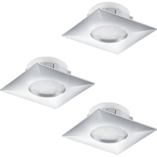 PINEDA LED BEÉPÍTH. 3X6W 3X500LM SZ\GL. FIX MŰA. KRÓM