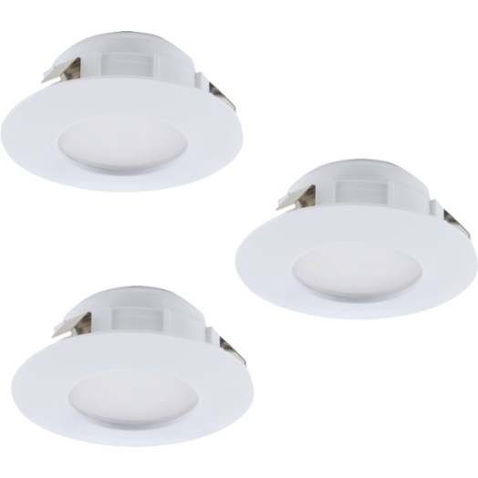 PINEDA LED BEÉPÍTH. 3X6W 3X500LM D:7,8CM KEREK FIX FEHÉR