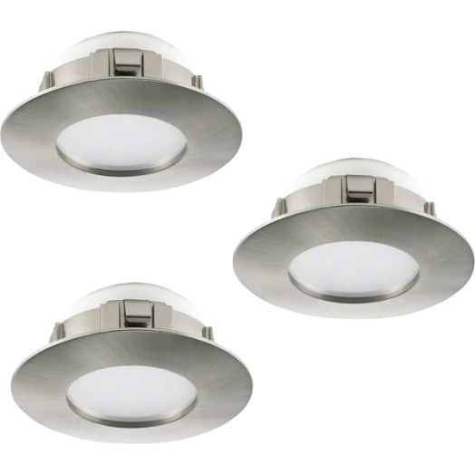 PINEDA LED BEÉPÍTH. 3X6W 3X500LM D:7,8CM KEREK FIX MATT NIKKEL