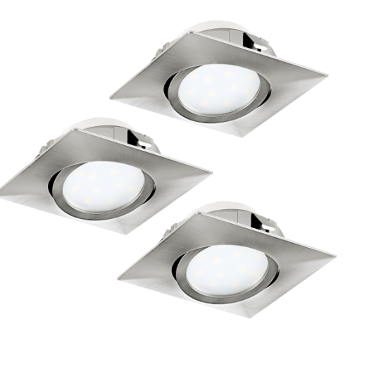 PINEDA LED BEÉPÍTH. 3X6W 3X500LM D:8,4CM SZ\GL. BILLENŐS MATT NIKKEL