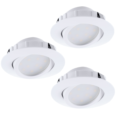 PINEDA LED BEÉPÍTH. 3X6W 3X500LM D:8,4CM KEREK BILLENŐS FEHÉR