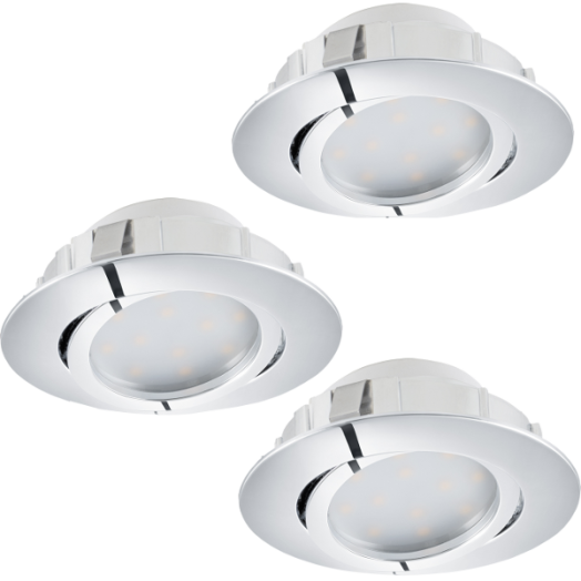 PINEDA LED BEÉPÍTH. 3X6W 3X500LM D:8,4CM KEREK BILLENŐS KRÓM