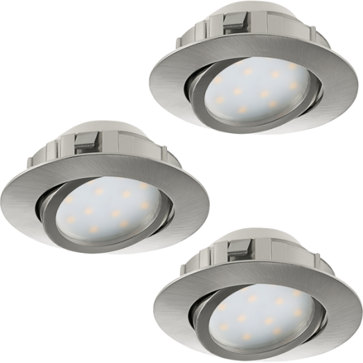 PINEDA LED BEÉPÍTH. 3X6W 3X500LM D:8,4CM KEREK BILLENŐS MATT NIKKEL