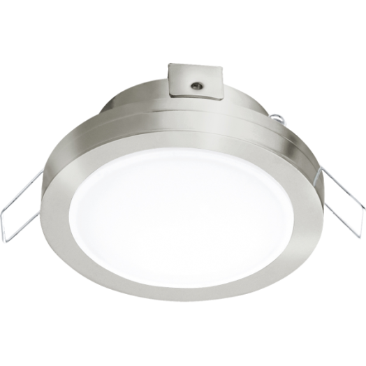 PINEDA1 LED BEÉPÍTH. 6W 500LM IP44 D:8,2CM KEREK ACÉL/MŰA. MATT NIKKEL