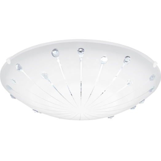 MARGITTA1 LED MENNY.L 11W 950LM D: 31,5CM ACÉL/ÜVEG/KRISTÁLY