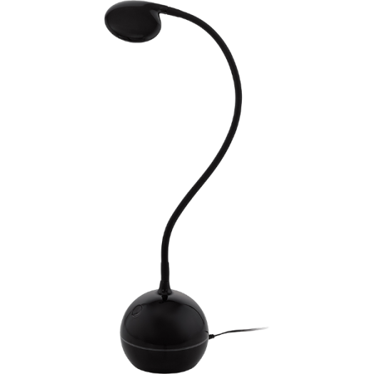 JAPURA LED ASZTALI L. 2,7W 300LM 37X12X43CM ACÉL/MŰA. FEKETE