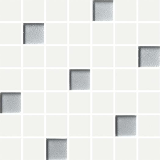 PONTO MOZAIK 25X25CM FEHÉR-SZÜRKE
