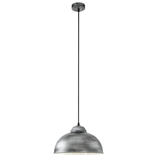 TRURO 2 FÜGGESZTÉK FÉM ANTIK EZÜST E27 D:37CM 60W 37CM