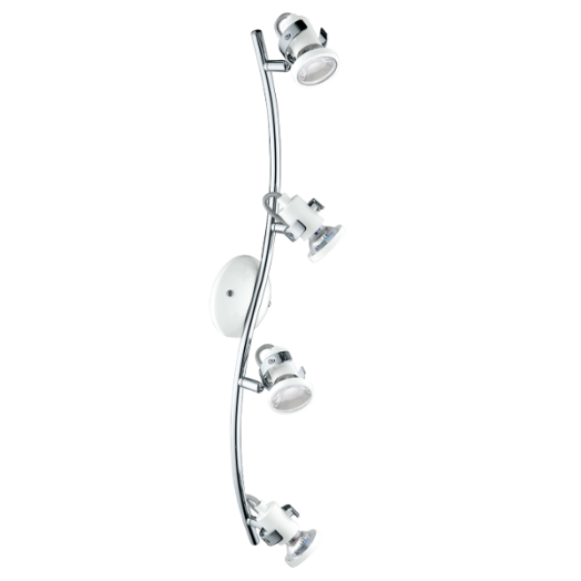 TUKON3 GU10LED MENNY.SPOTKRÓM/FEHÉR 4X3,3W 240LM 64,5X10CM