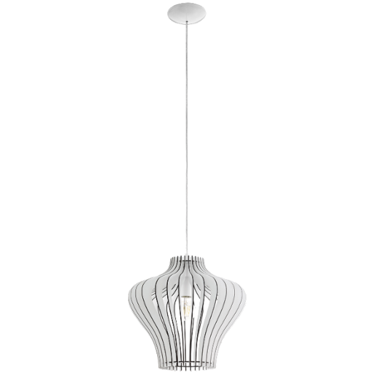 COSSANO2 FÜGGESZTÉK E27 60W D:38CM ACÉL/FA FEHÉR