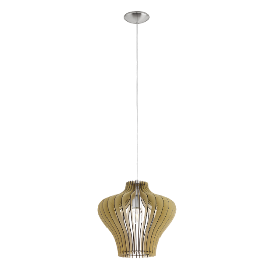 COSSANO2 FÜGGESZTÉK E27 60W IP20 D:38CM ACÉL/FA JUHAR