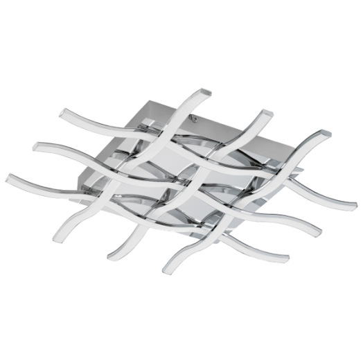 LASANA1 LED MENNY.L. 36W 3780LM 50X50X6,5CM ACÉL/MŰA.