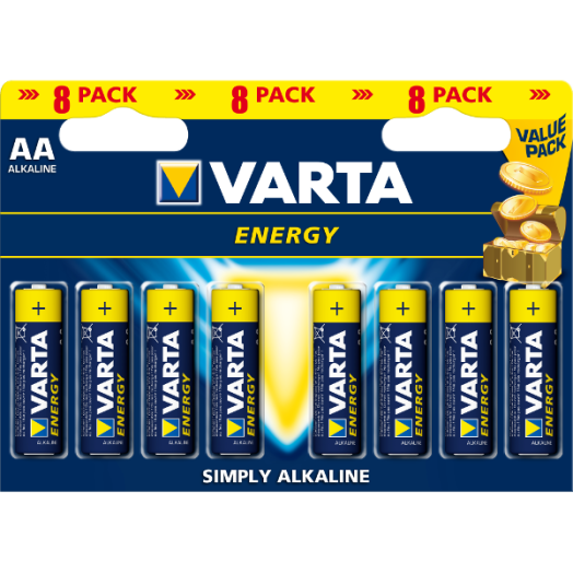 VARTA ENERGY ALKÁLI CERUZAELEM AA 8BL 1,5V LR03