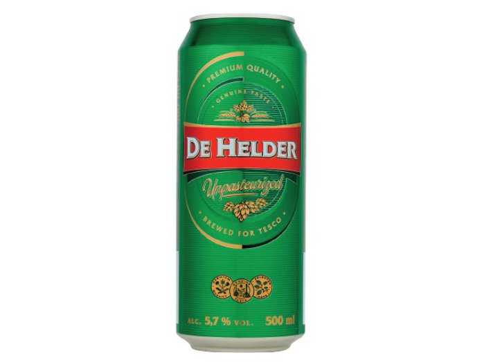 De Helder dobozos pasztőrözetlen világos sör
